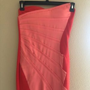 Coral pink-above the knee dress